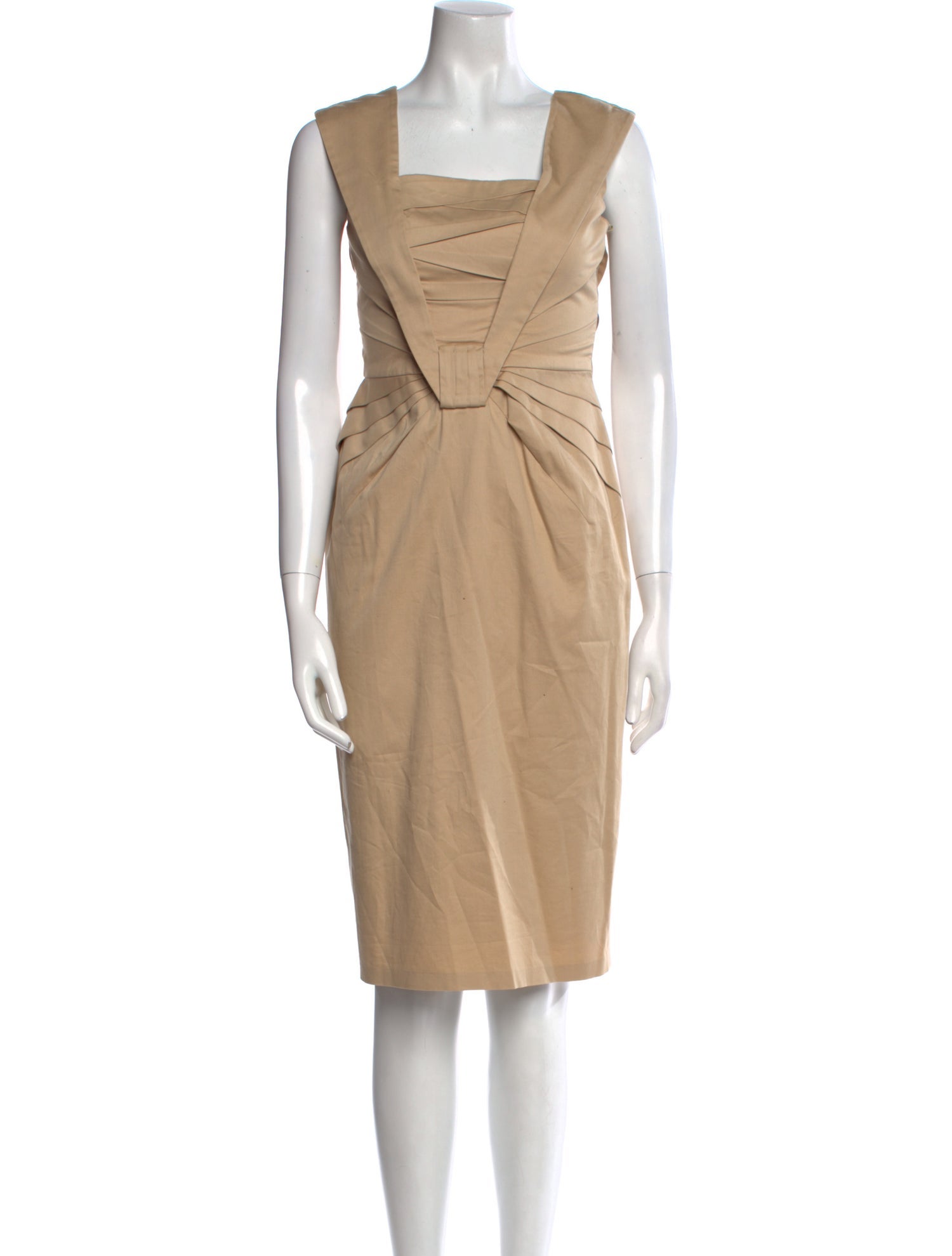 Escada Square Neckline Knee-Length Dress