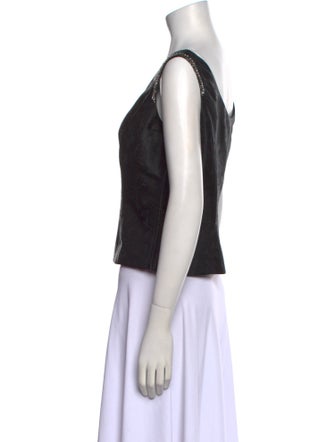 Escada Scoop Neck Sleeveless Crop Top