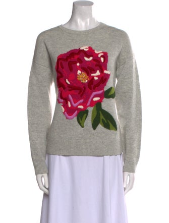 Escada Virgin Wool Graphic Print Sweater