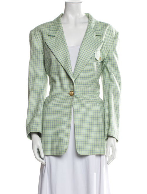 Escada Margaretha Ley Virgin Wool Houndstooth Print Blazer