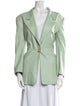 Escada Margaretha Ley Virgin Wool Houndstooth Print Blazer