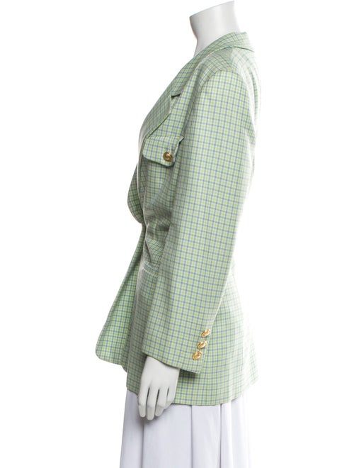 Escada Margaretha Ley Virgin Wool Houndstooth Print Blazer