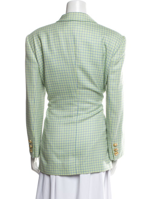Escada Margaretha Ley Virgin Wool Houndstooth Print Blazer