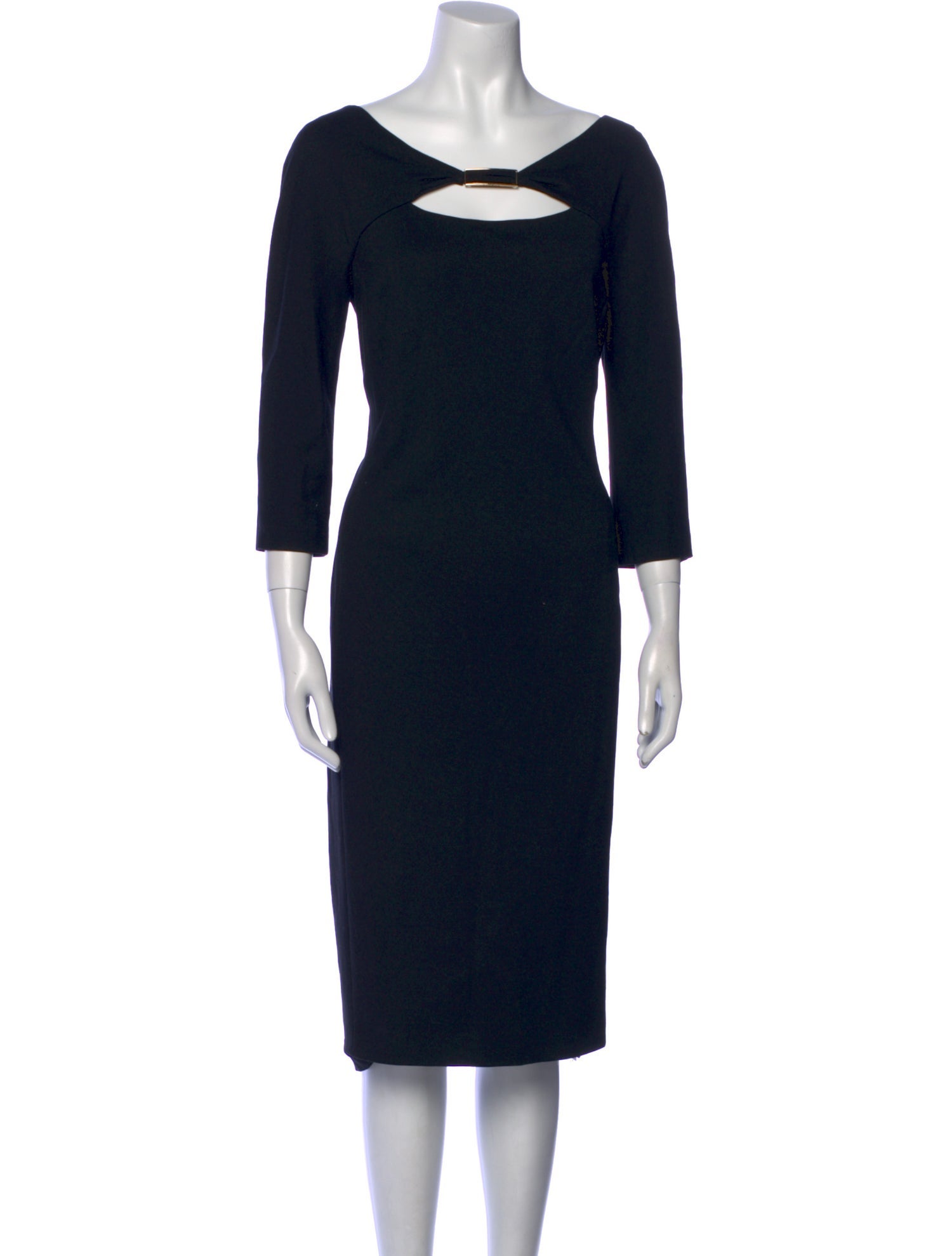 Escada Bateau Neckline Knee-Length Dress