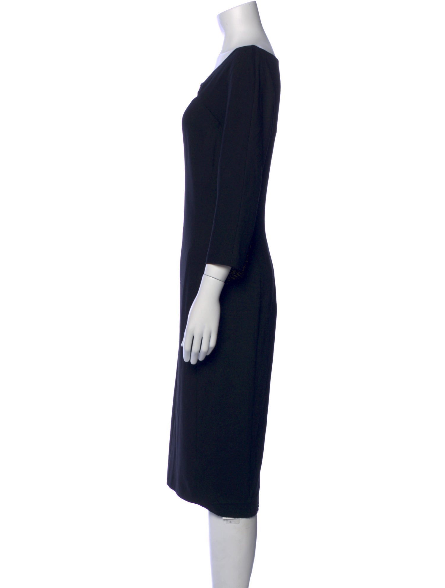 Escada Bateau Neckline Knee-Length Dress