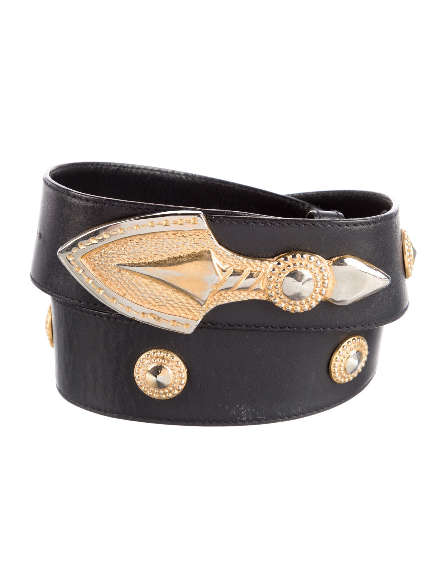 Escada Leather Studded Accents Belt