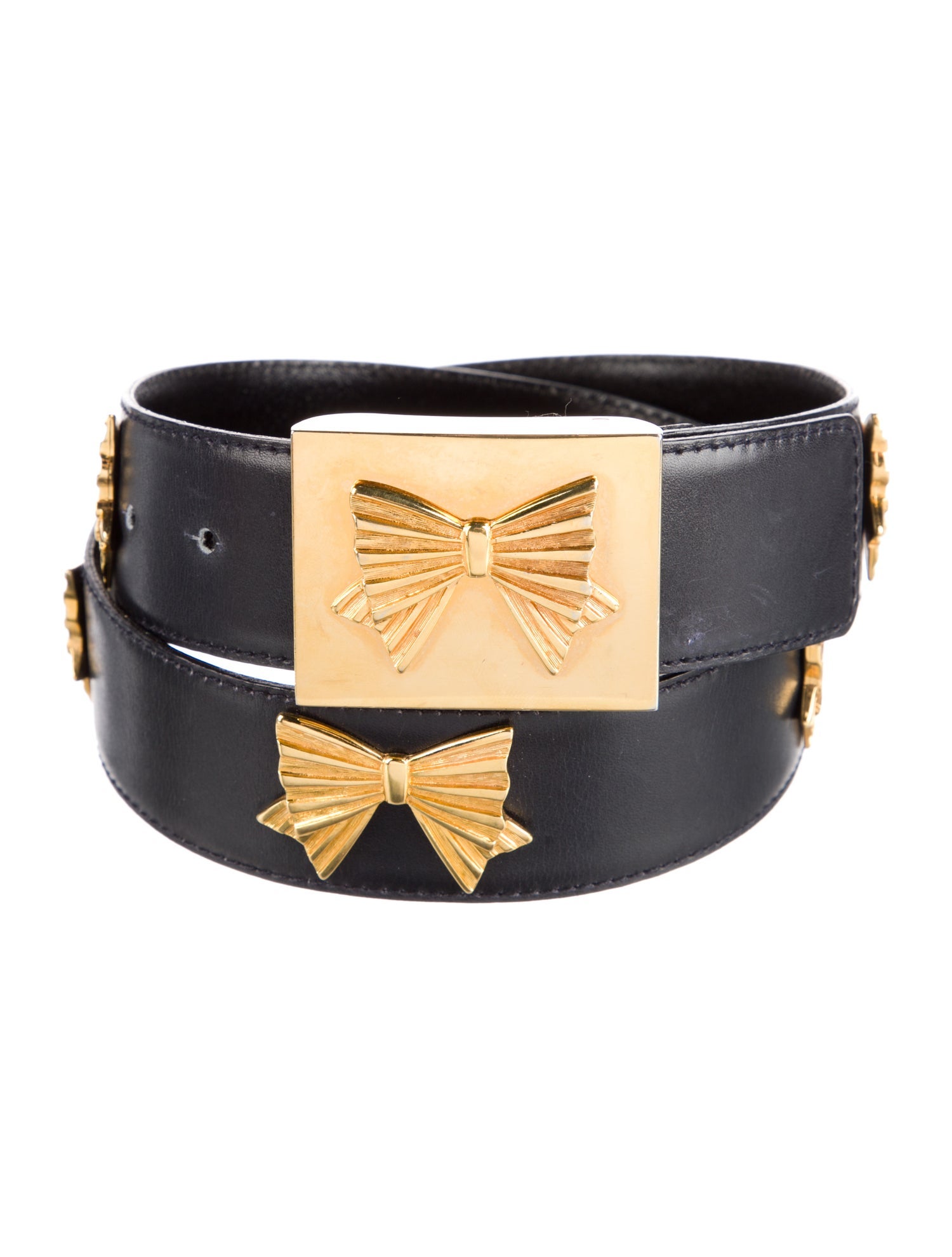 Escada Leather Studded Accents Waist Belt