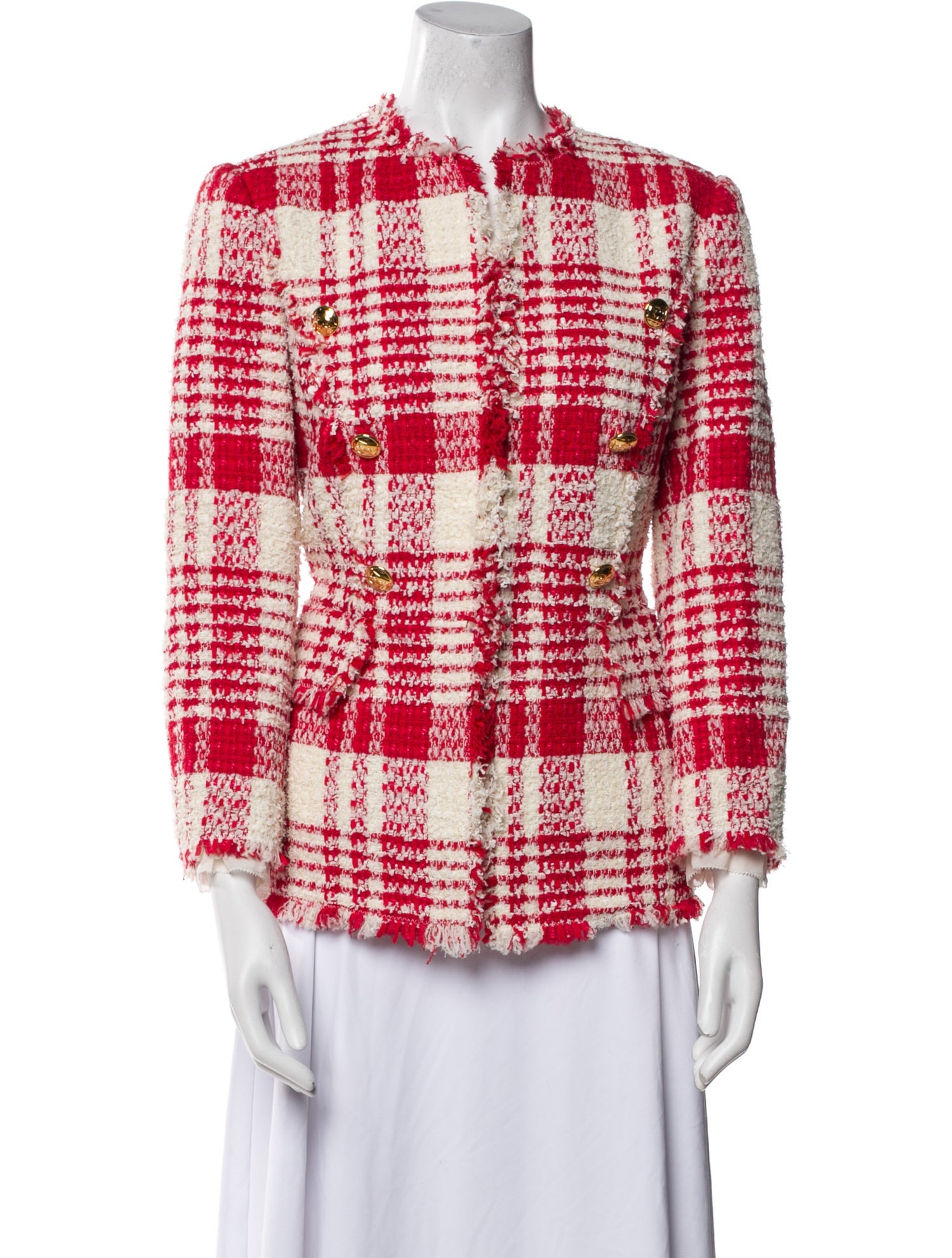 Escada Plaid Print Jacket