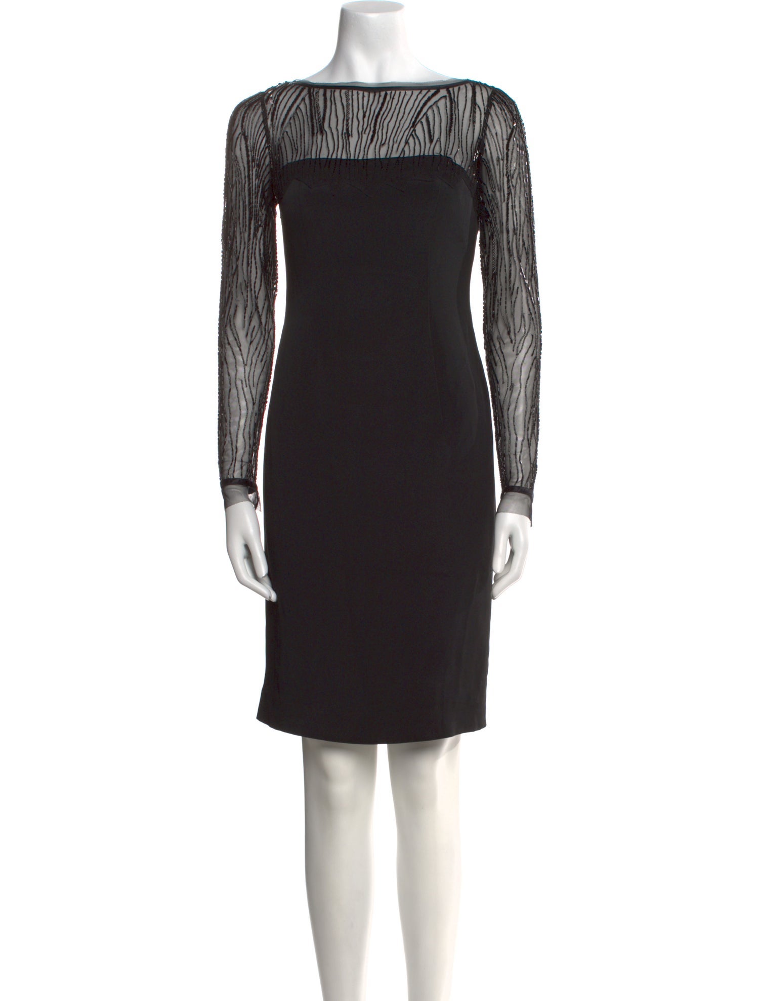 Escada Bateau Neckline Mini Dress