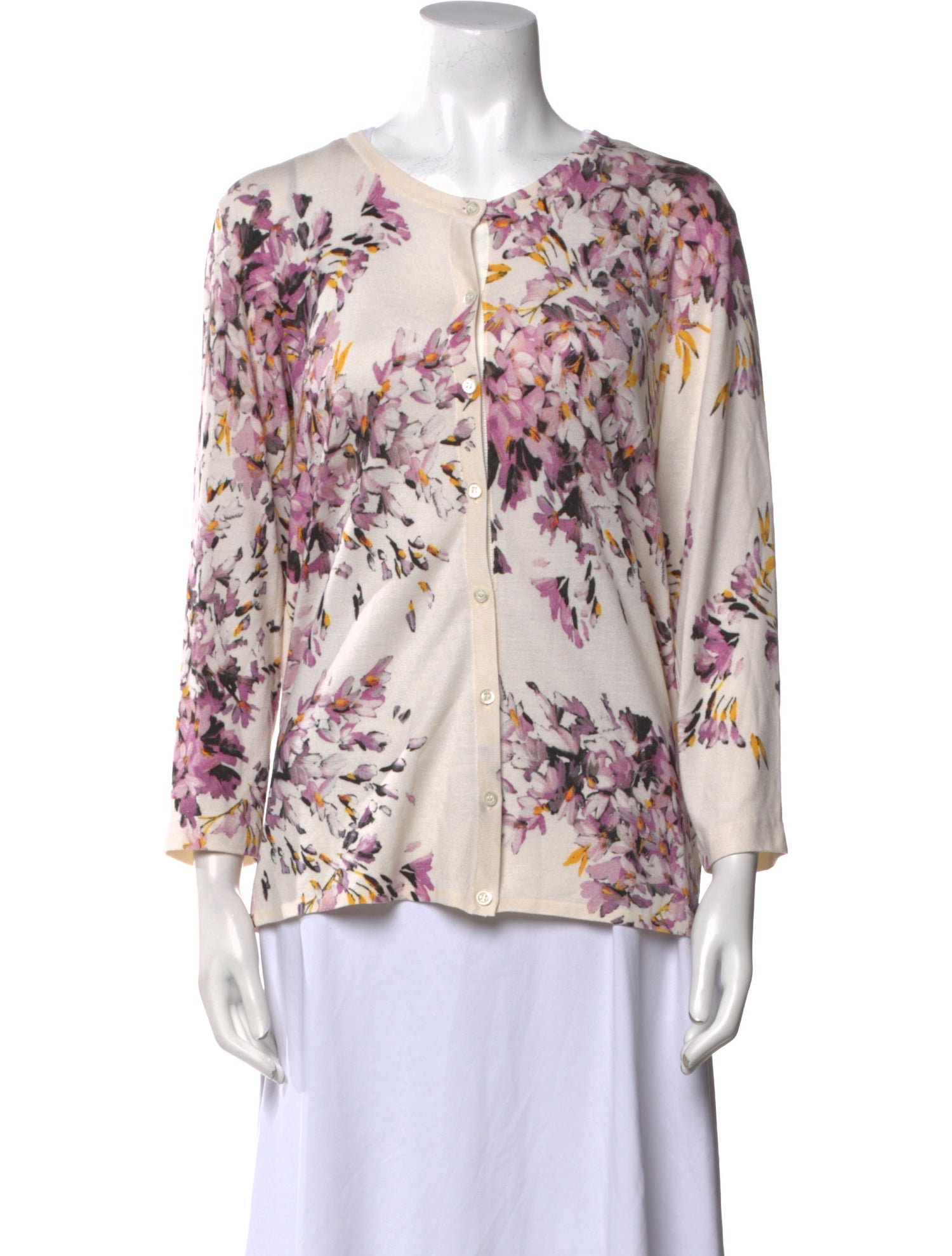 Escada Wool Floral Print Sweater