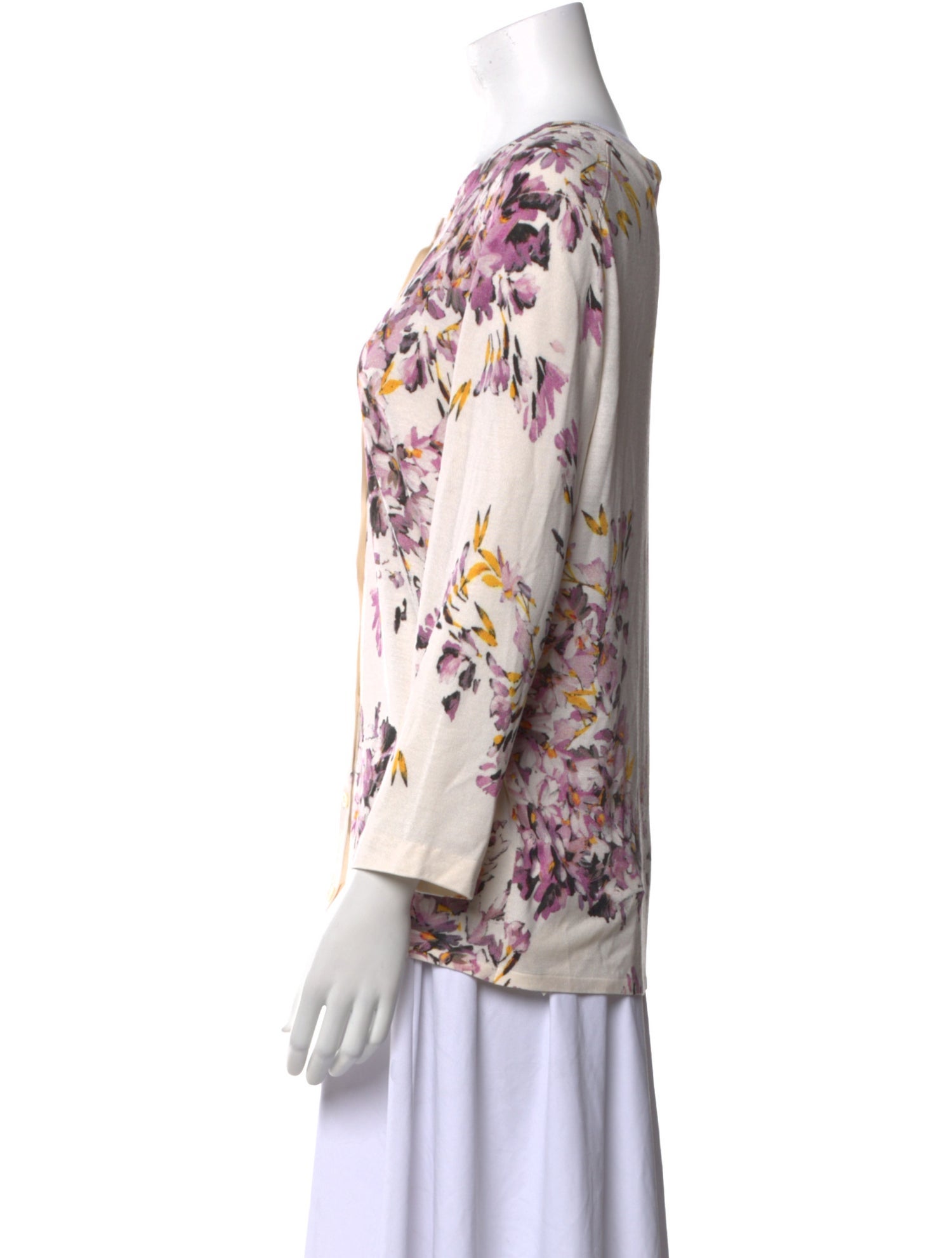 Escada Wool Floral Print Sweater