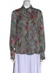 Escada Silk Printed Button-Up Top