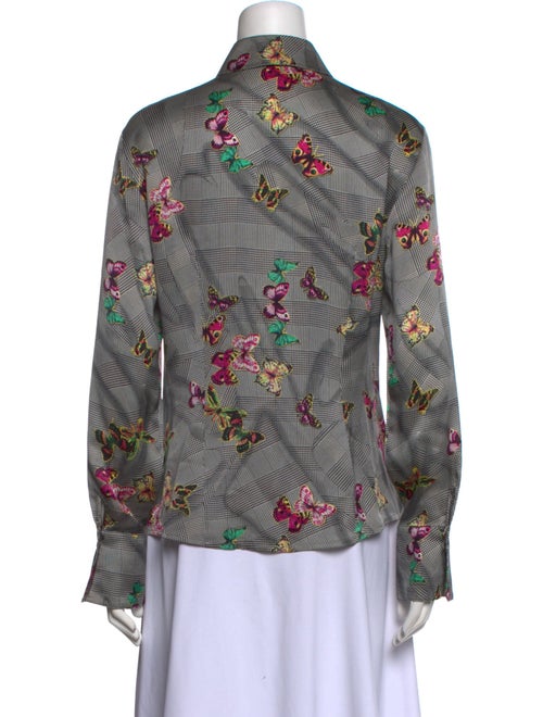 Escada Silk Printed Button-Up Top