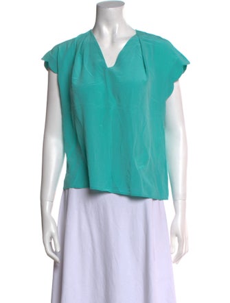 Escada Silk V-Neck Blouse