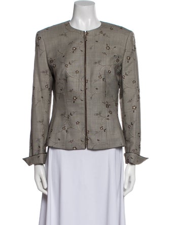 Escada Wool Printed Evening Jacket