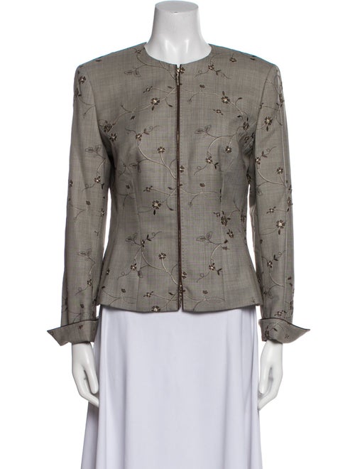 Escada Wool Printed Evening Jacket
