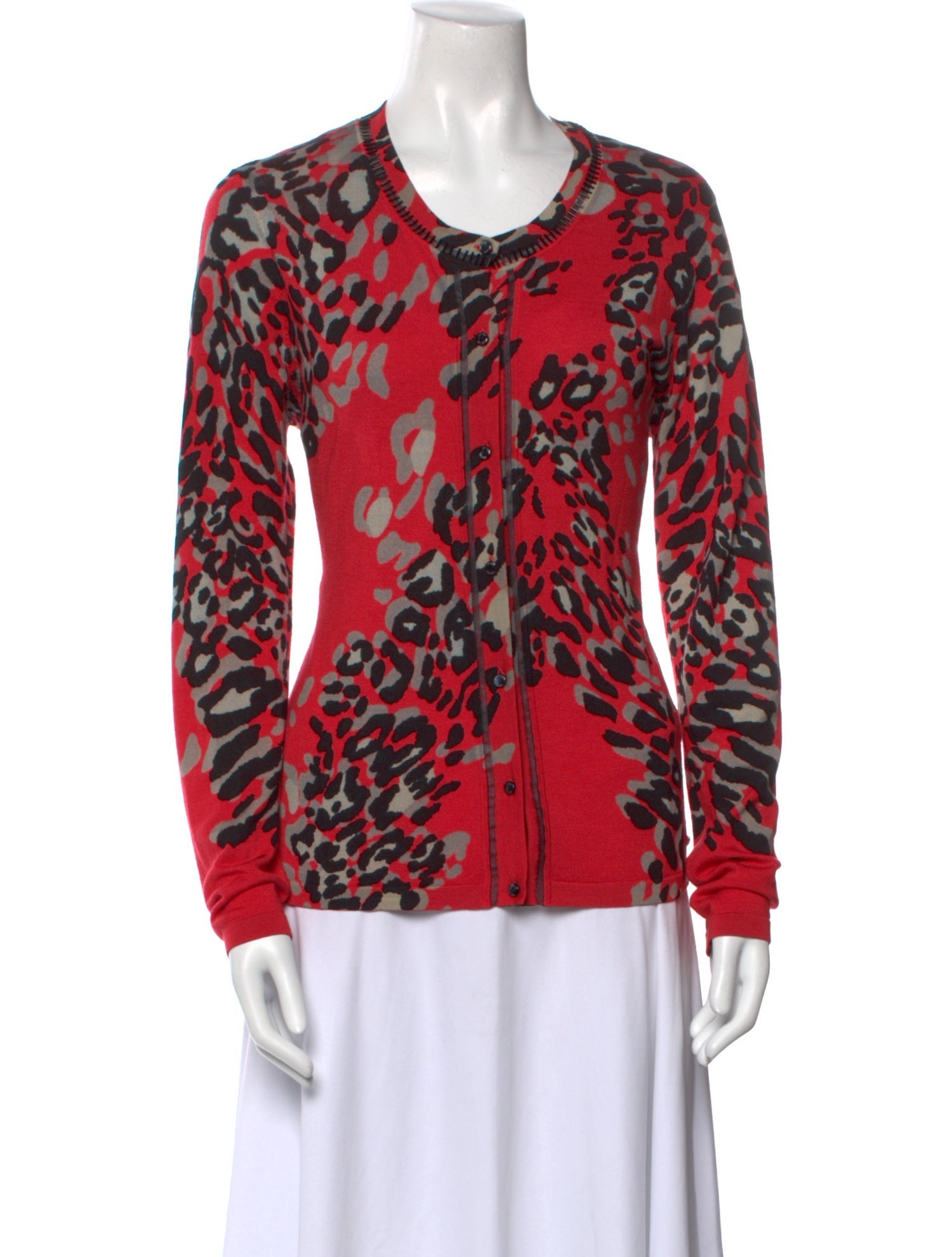 Escada Wool Animal Print Sweater
