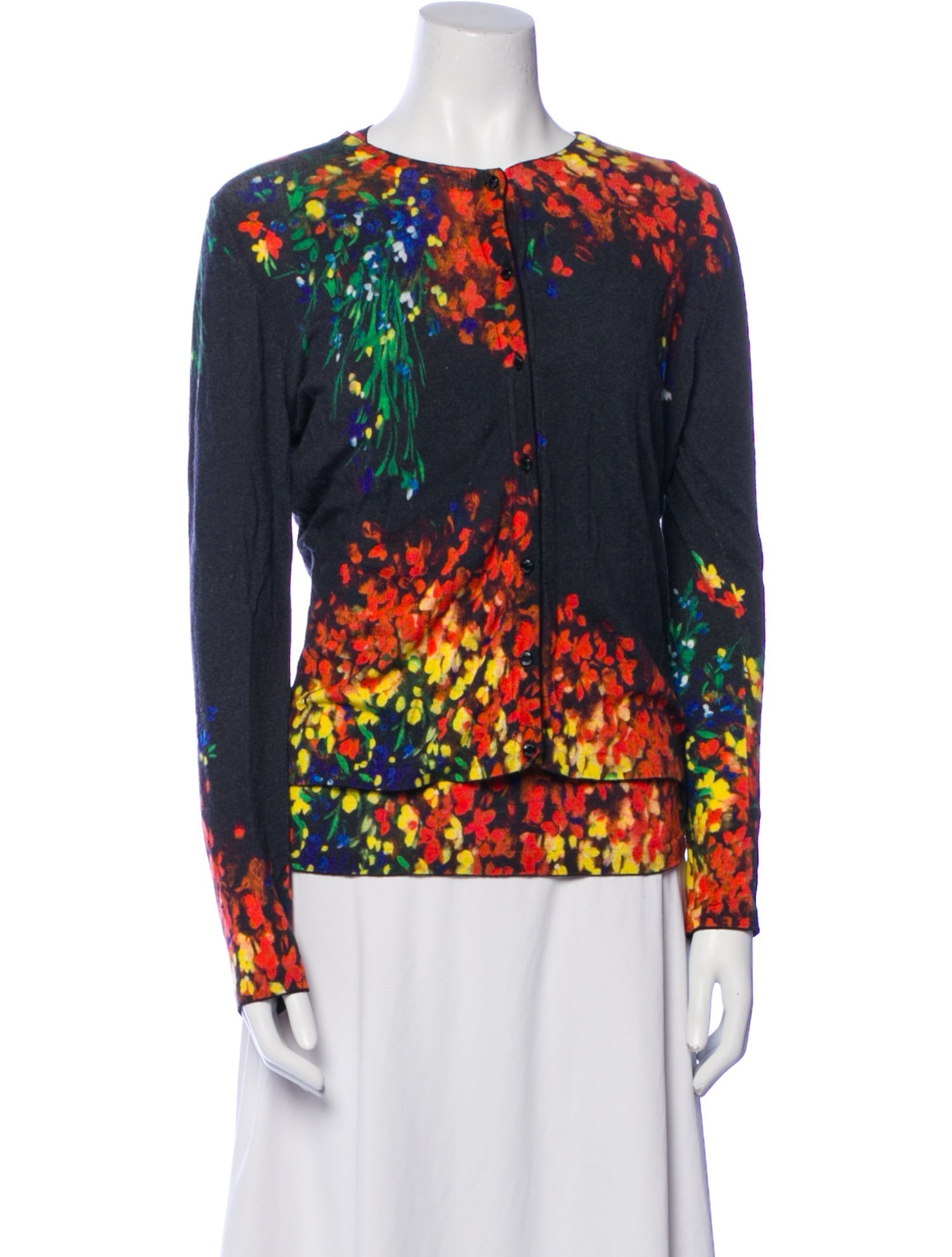 Escada Virgin Wool Printed Sweater