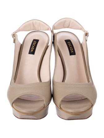 Escada Leather Slingback Pumps