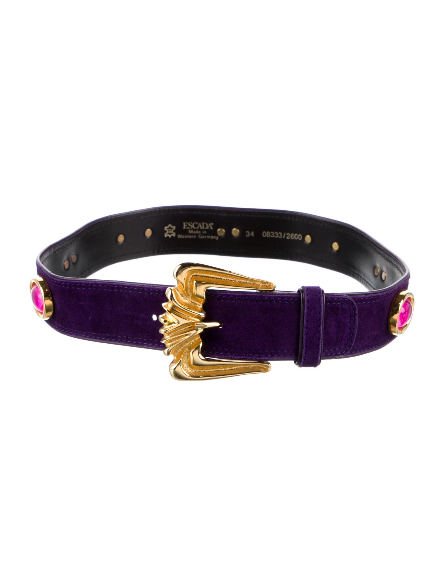 Escada Suede Studded Accents Belt
