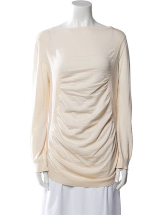 Escada Virgin Wool Bateau Neckline Sweater