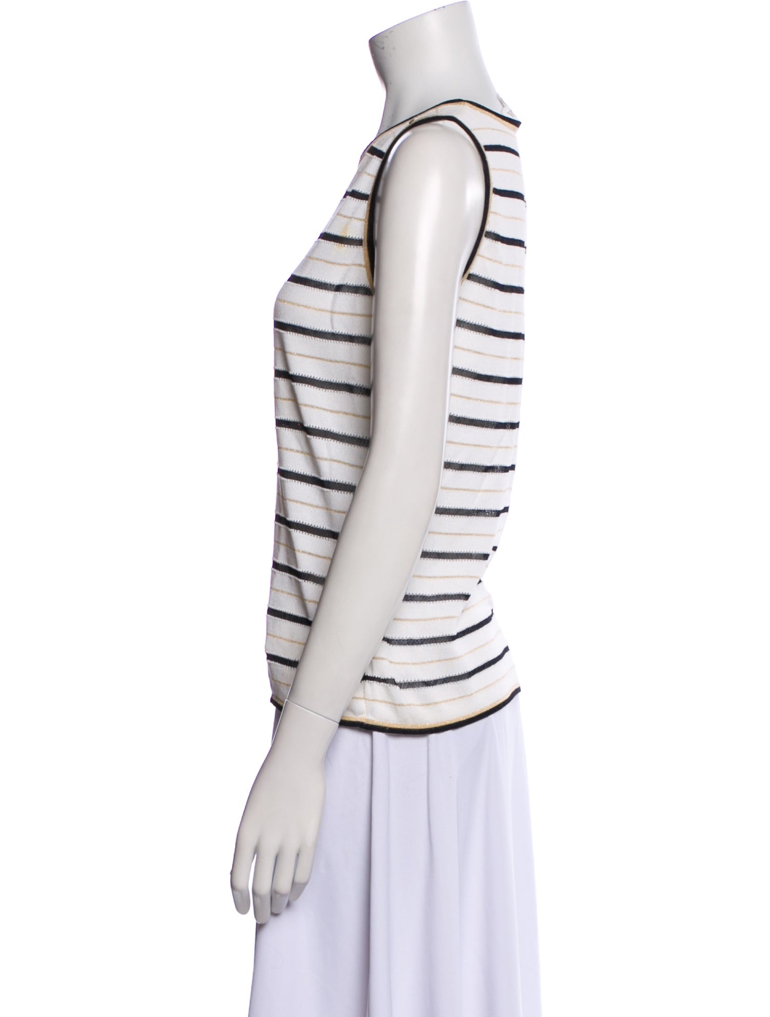 Escada Striped Crew Neck Top