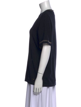 Escada V-Neck Short Sleeve Top