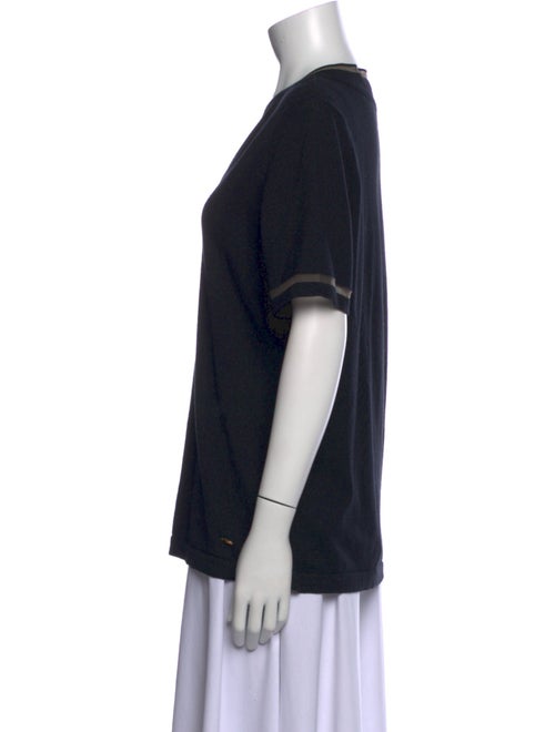 Escada V-Neck Short Sleeve Top