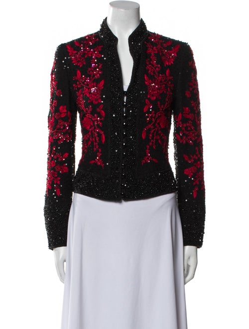 Escada Silk Floral Print Evening Jacket