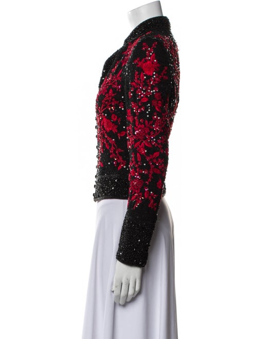 Escada Silk Floral Print Evening Jacket