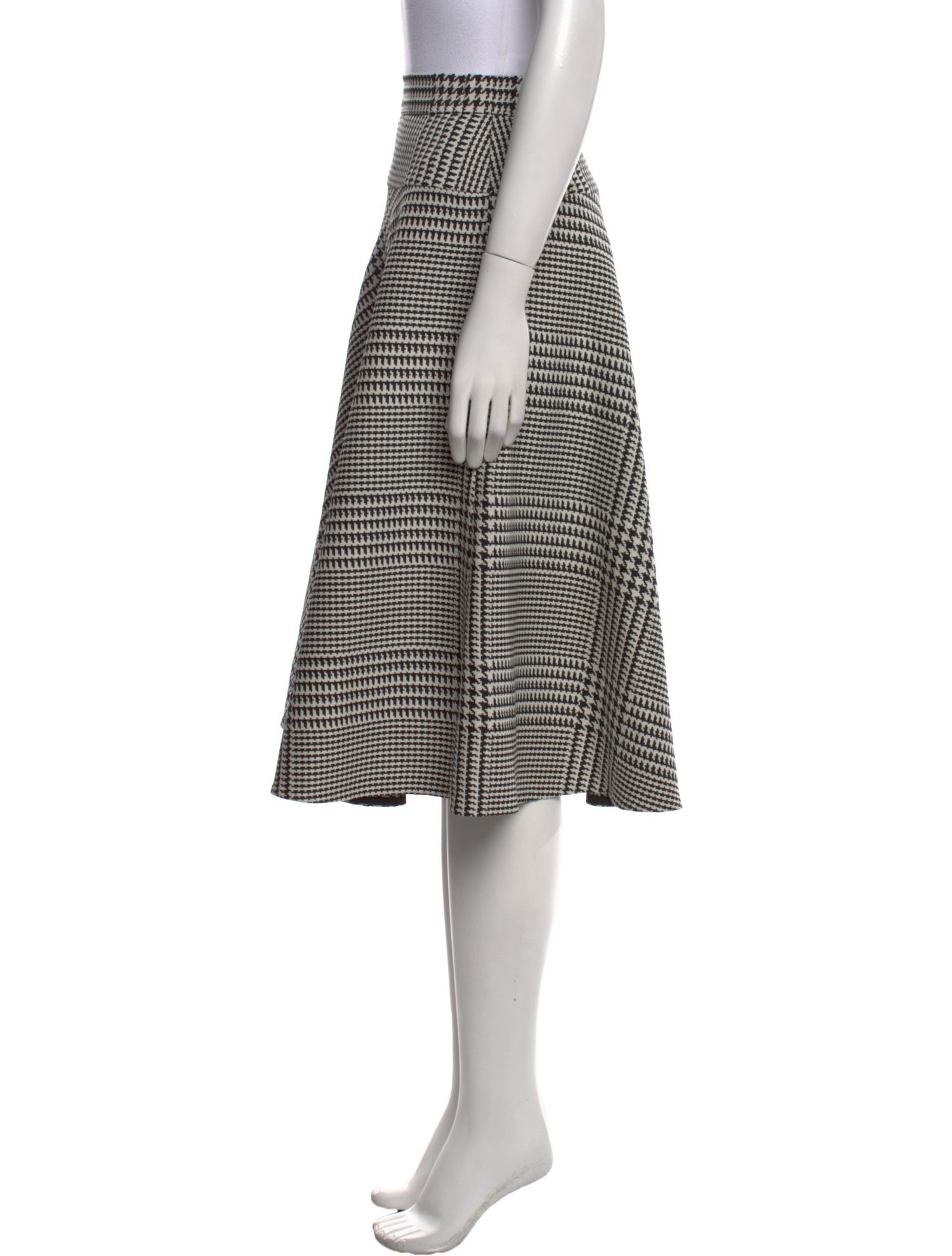 Escada Plaid Print Knee-Length Skirt