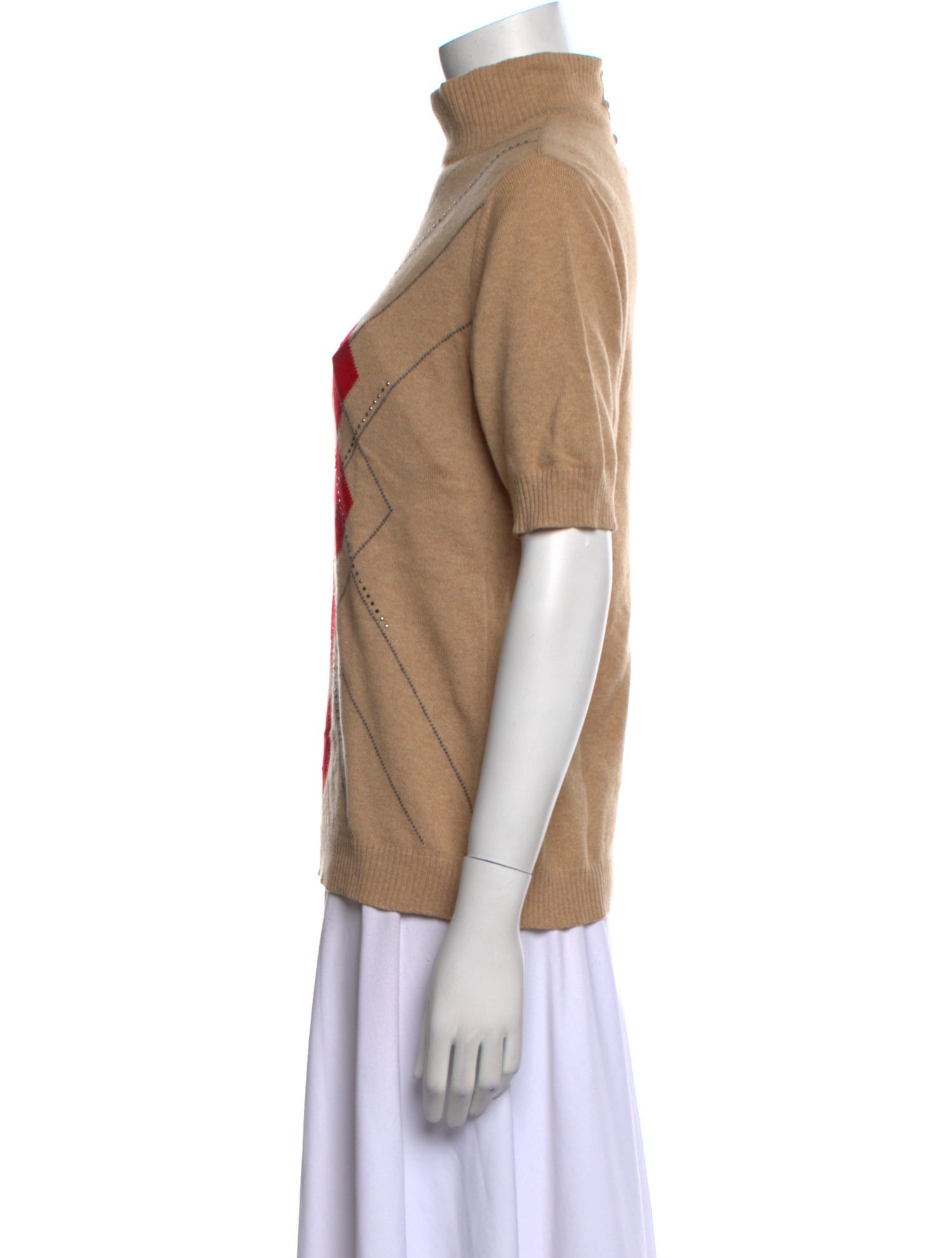 Escada Printed Turtleneck Sweater