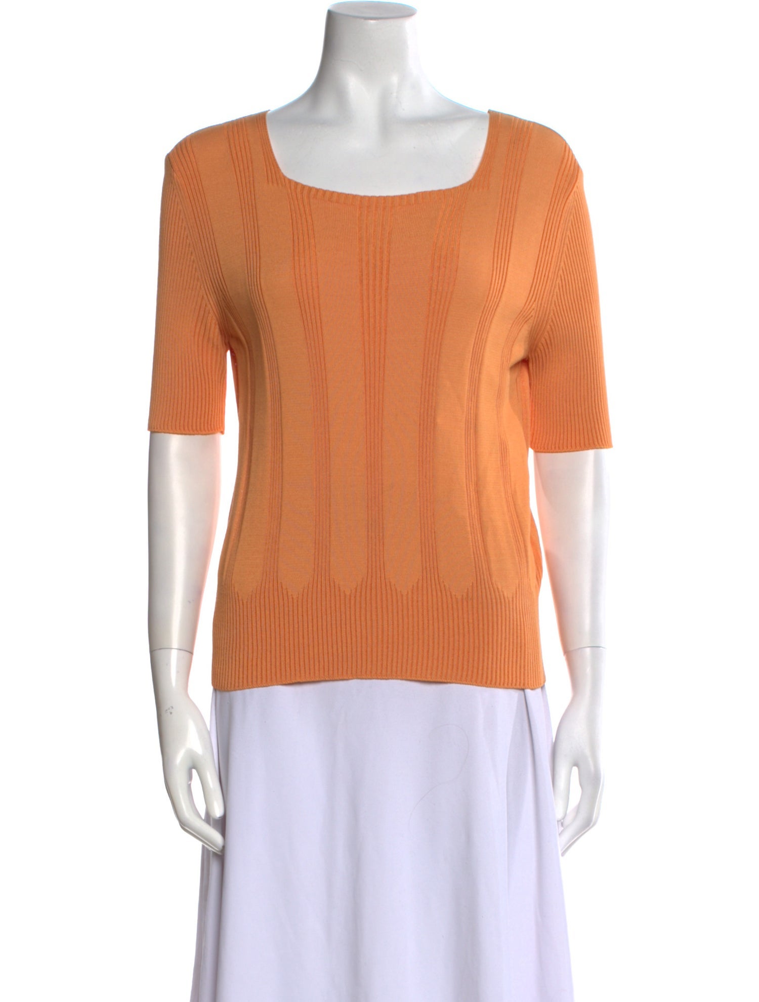 Escada Virgin Wool Square Neckline Sweater