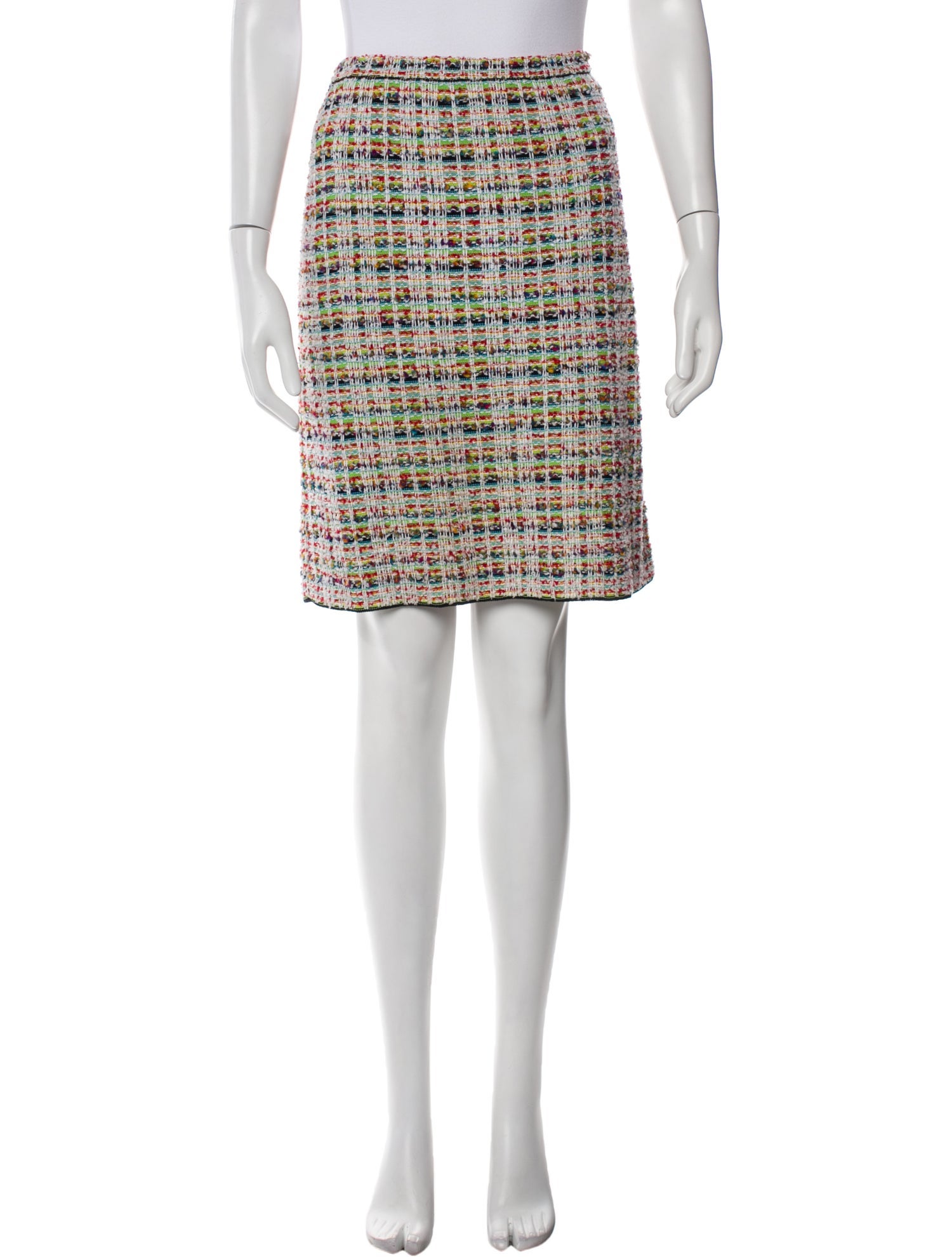 Escada Tweed Pattern Knee-Length Skirt