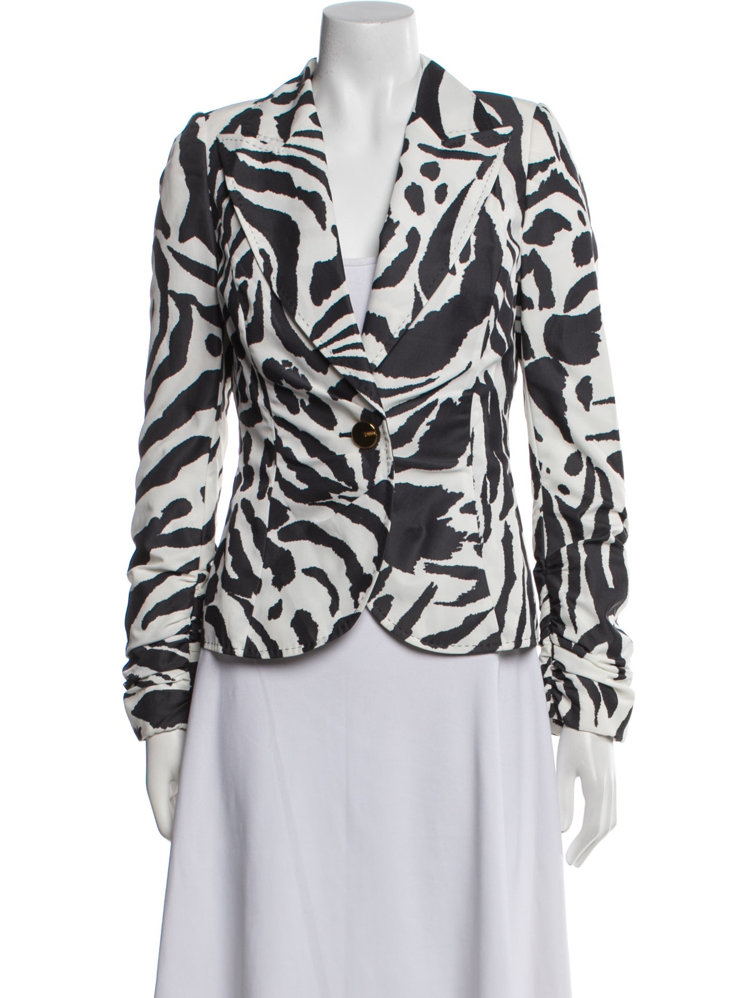 Escada Nylon Animal Print Blazer