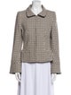 Escada Virgin Wool Houndstooth Print Blazer