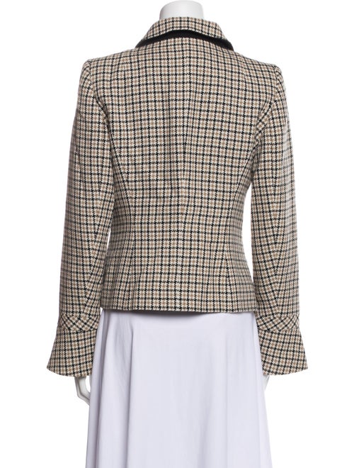 Escada Virgin Wool Houndstooth Print Blazer