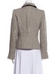 Escada Virgin Wool Houndstooth Print Blazer