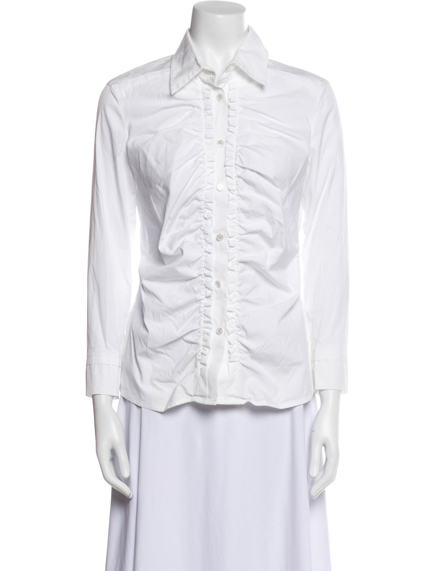 Escada Long Sleeve Button-Up Top