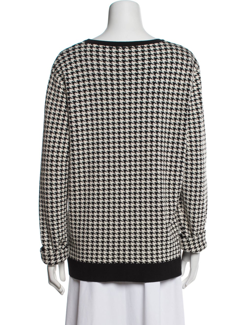 Escada Wool Houndstooth Print Sweater - image 3