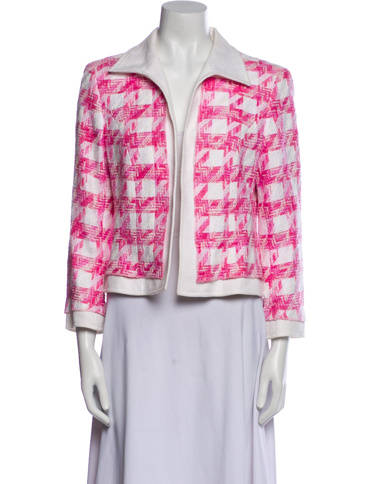 Escada Houndstooth Print Blazer