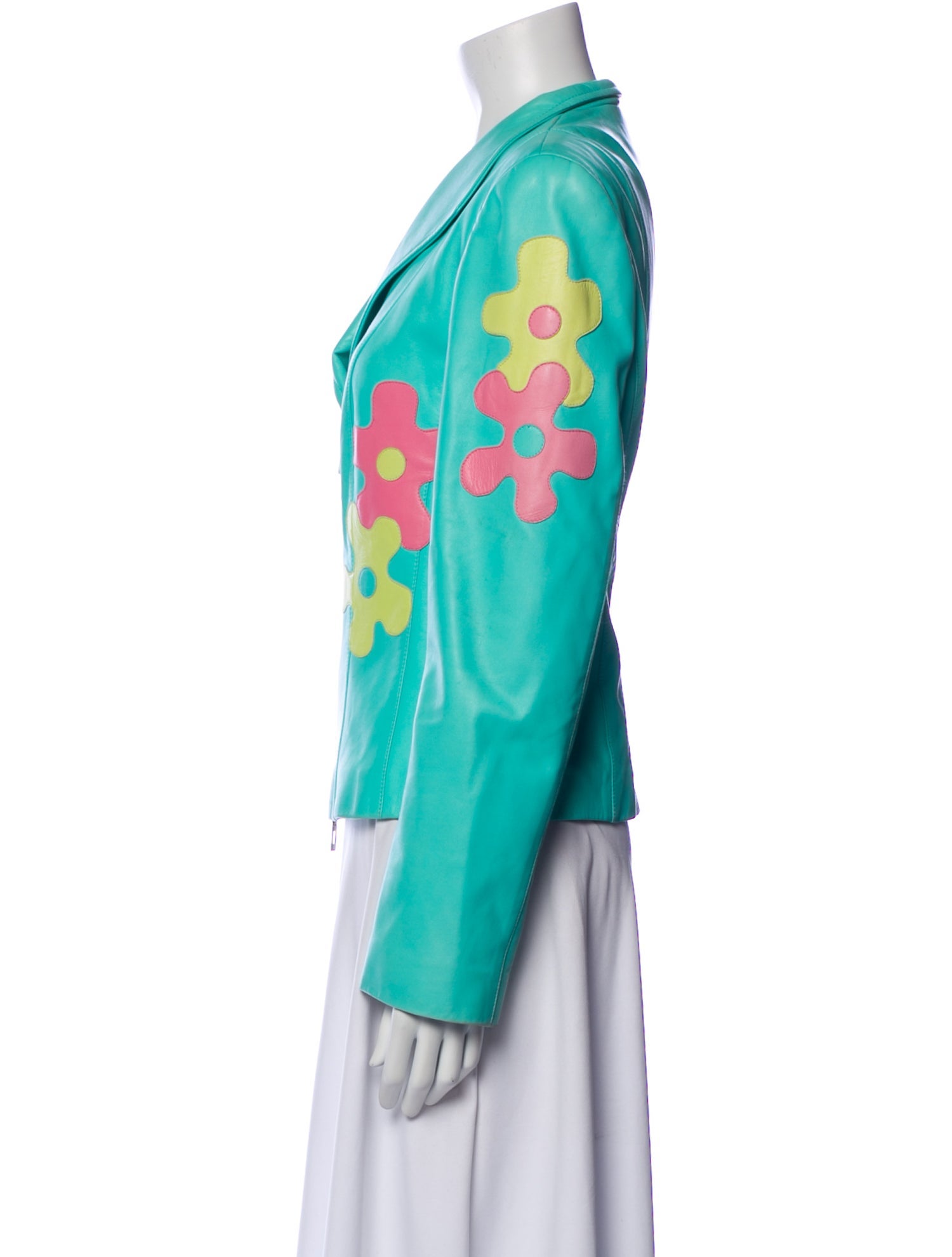 Escada Lambskin Floral Print Evening Jacket