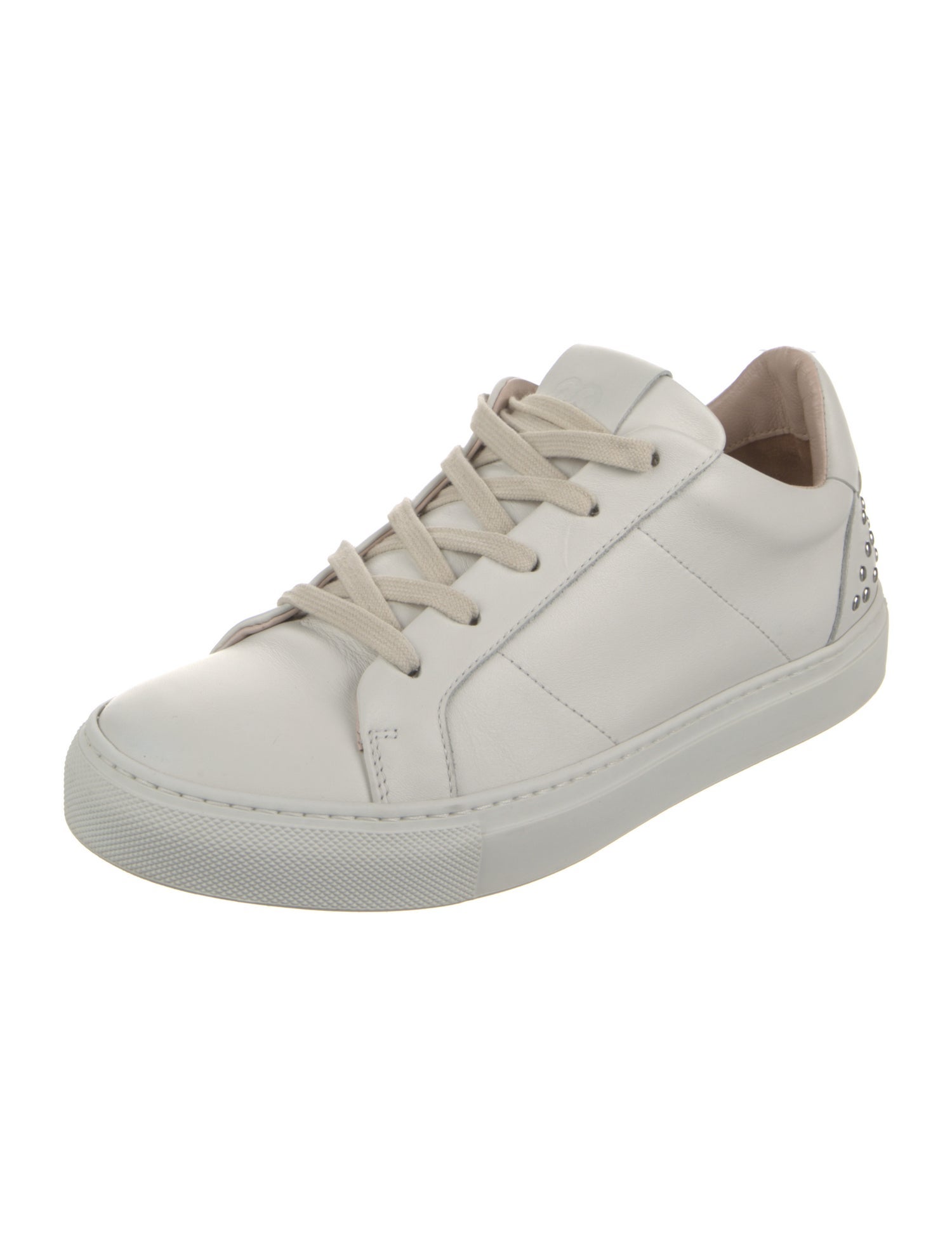 Escada Leather Studded Accents Sneakers