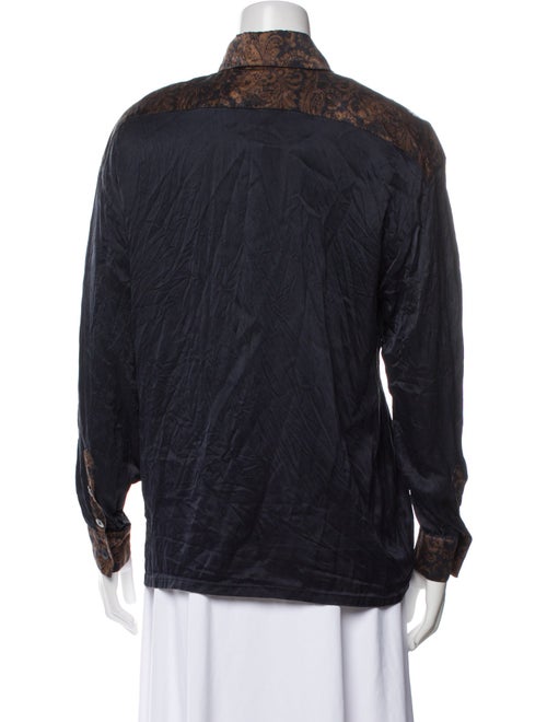 Escada Long Sleeve Button-Up Top