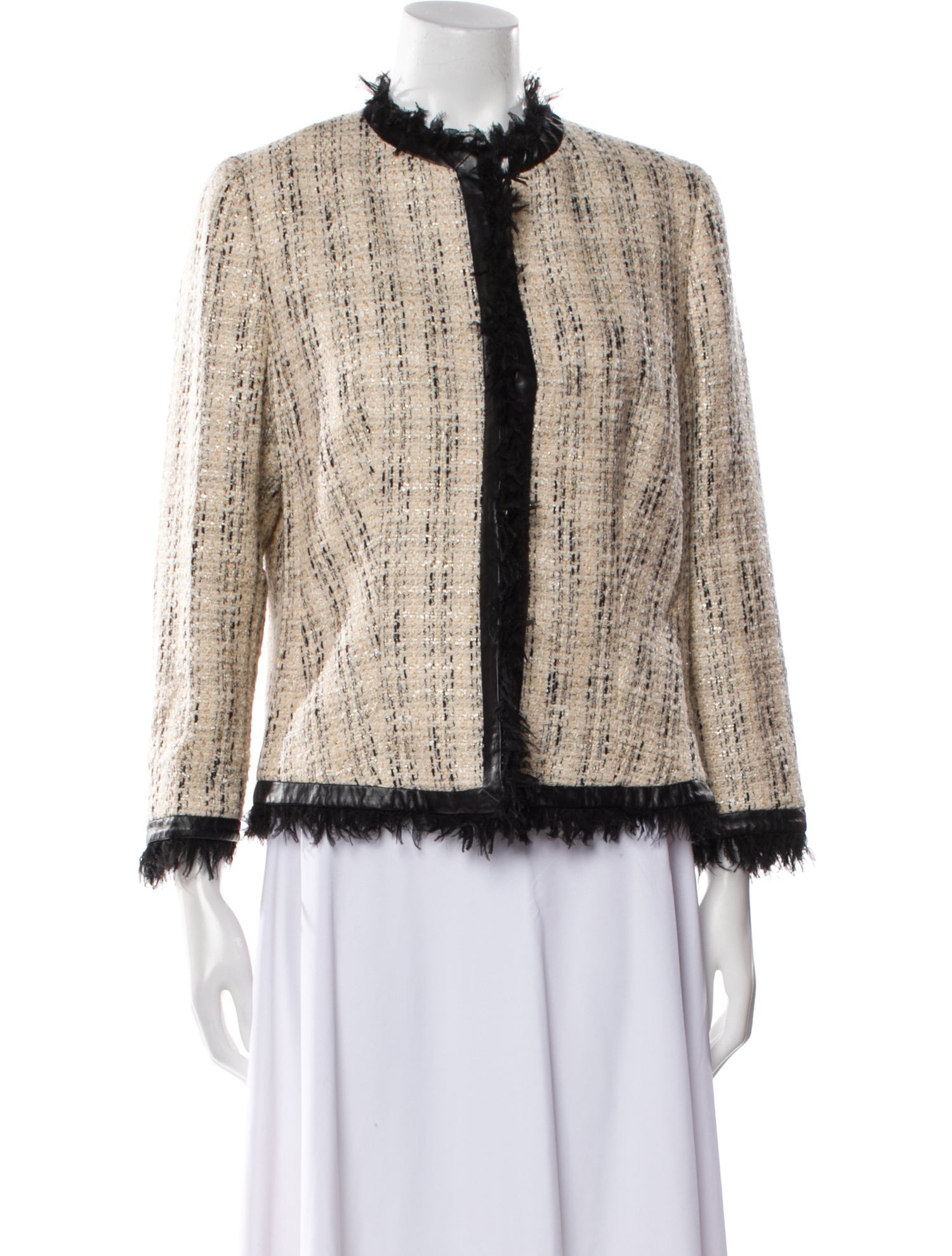 Escada Virgin Wool Tweed Pattern Evening Jacket