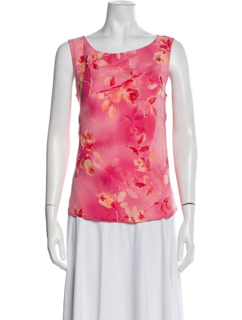 Escada Silk Floral Print Blouse
