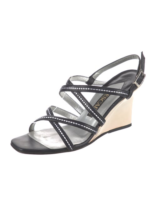 Escada Leather Slingback Sandals