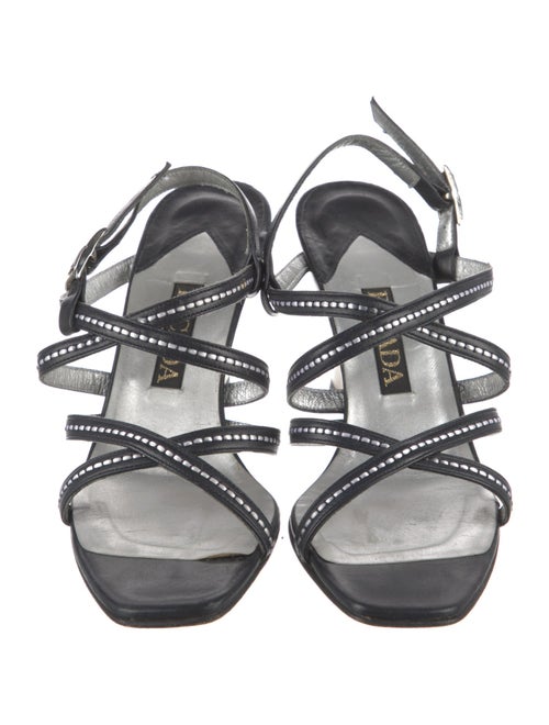 Escada Leather Slingback Sandals