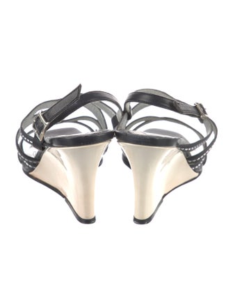 Escada Leather Slingback Sandals