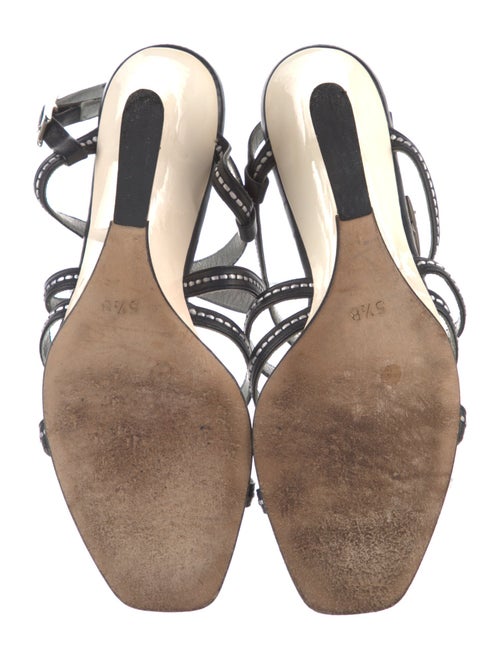 Escada Leather Slingback Sandals